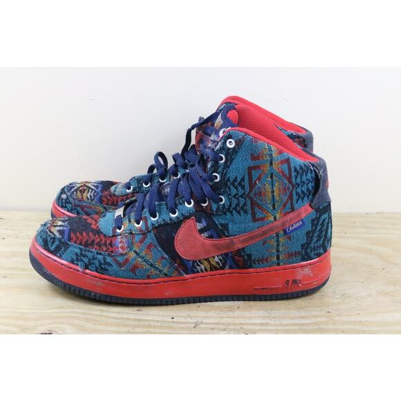 Nike Air Force 1 Pendleton ID Sneakers 15 Aztec Print High Premium High - Picture 1 of 12